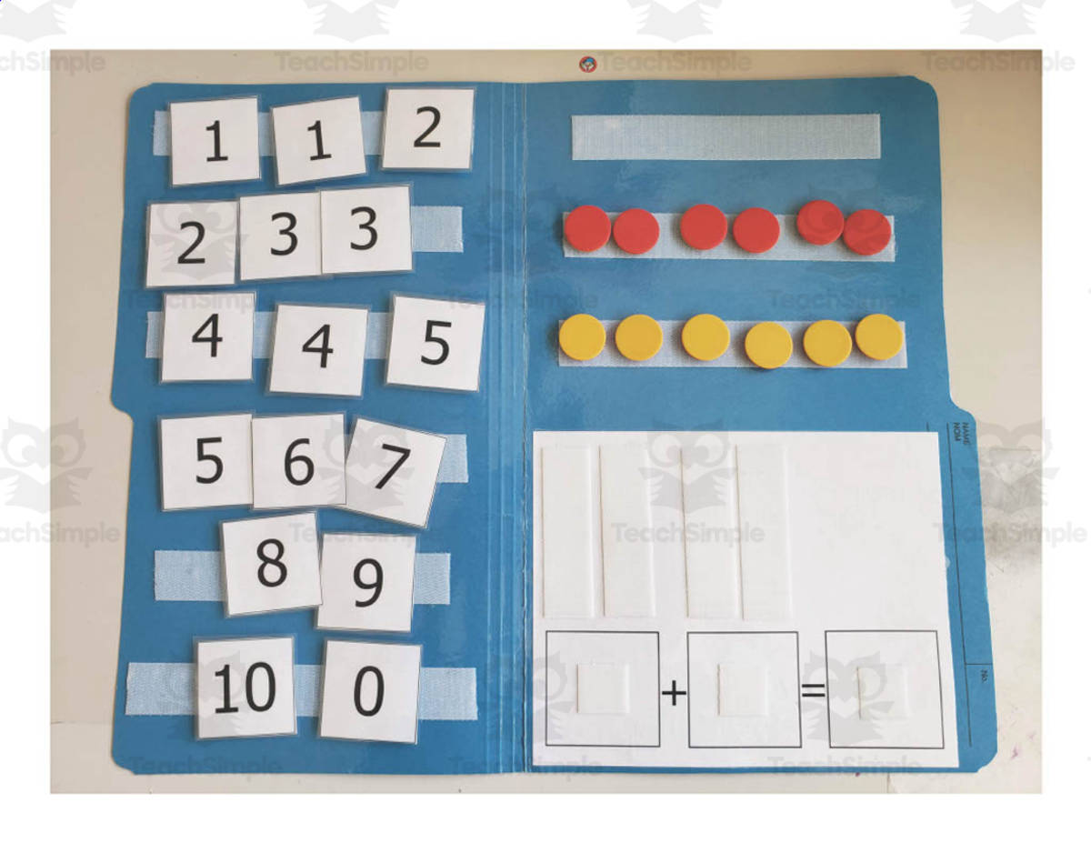 An educational teaching resource from Resource Garden entitled Addition File Folder downloadable at Teach Simple.