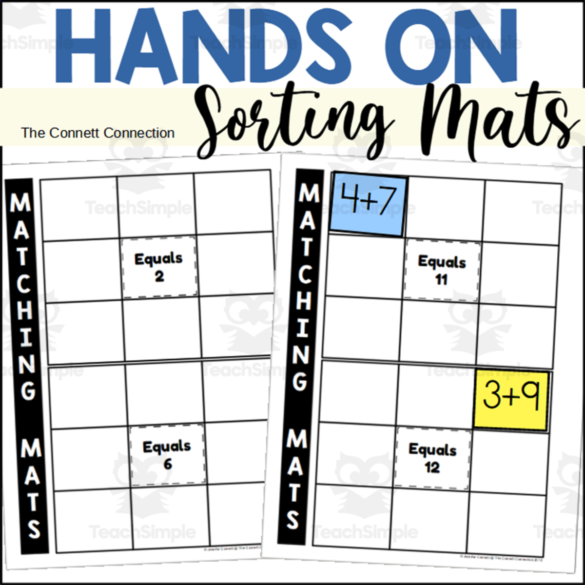 An educational teaching resource from The Connett Connection entitled Addition Sorting Activities downloadable at Teach Simple.