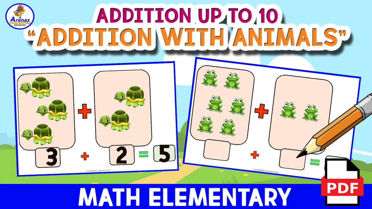 An educational teaching resource from EDITORIAL LAURA EDUCA entitled ADDITION UP TO 10 - Animals Theme downloadable at Teach Simple.