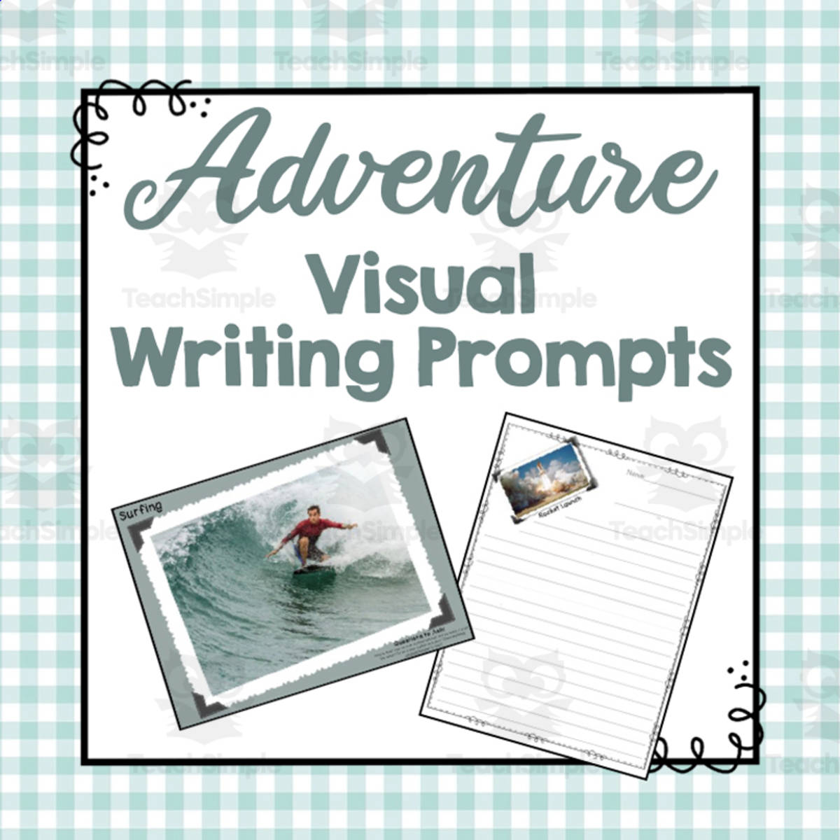 An educational teaching resource from Simply Schoolgirl entitled Adventure Visual Writing Prompts | Photo Ideas | Writing Project downloadable at Teach Simple.