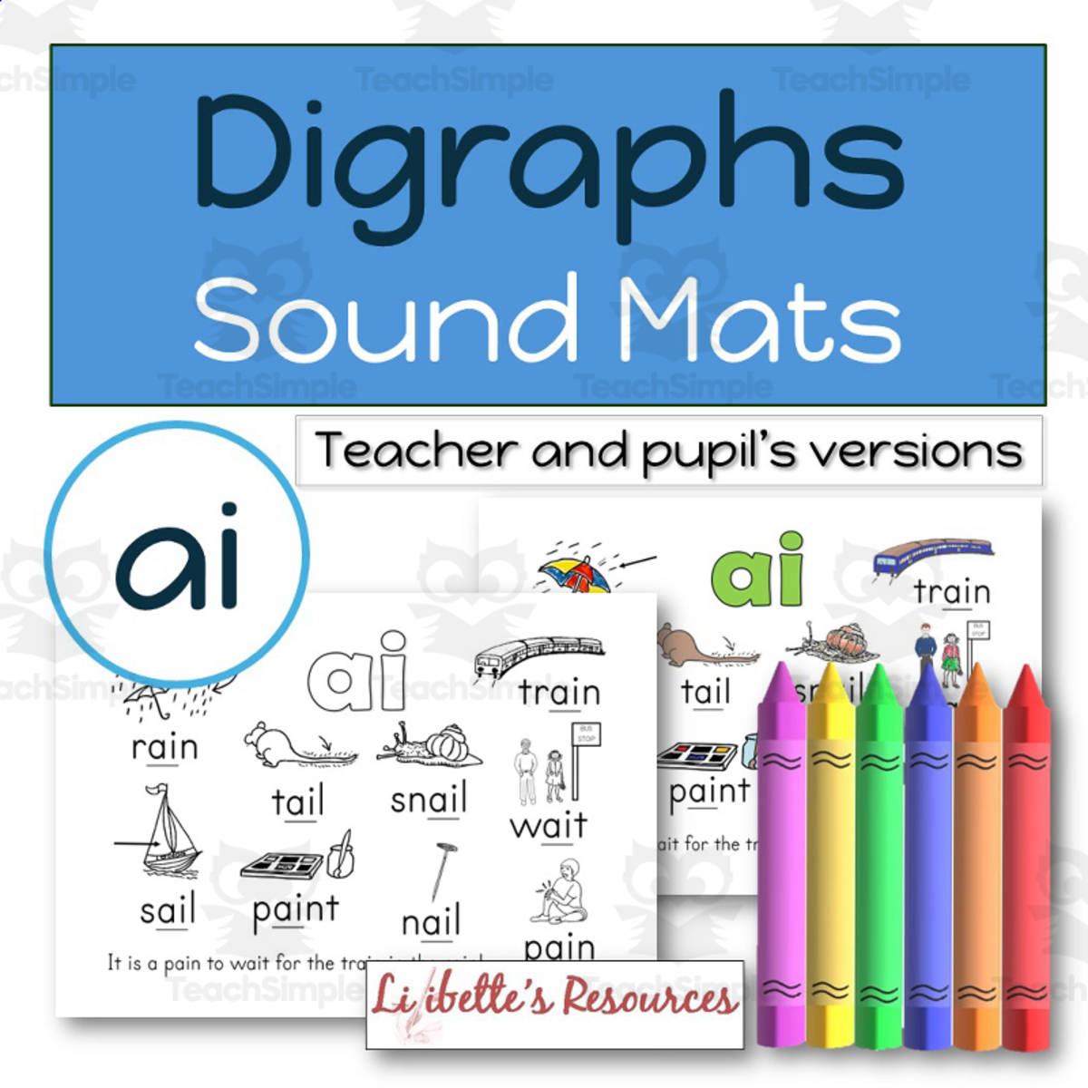 An educational teaching resource from Lilibette's Resources entitled ai Sound Mat downloadable at Teach Simple.