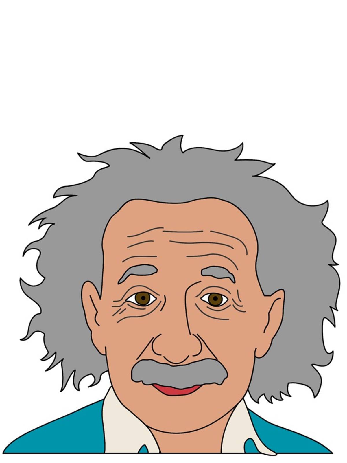 An educational teaching resource from Teacher's Clipart entitled Albert Einstein Illustration downloadable at Teach Simple.