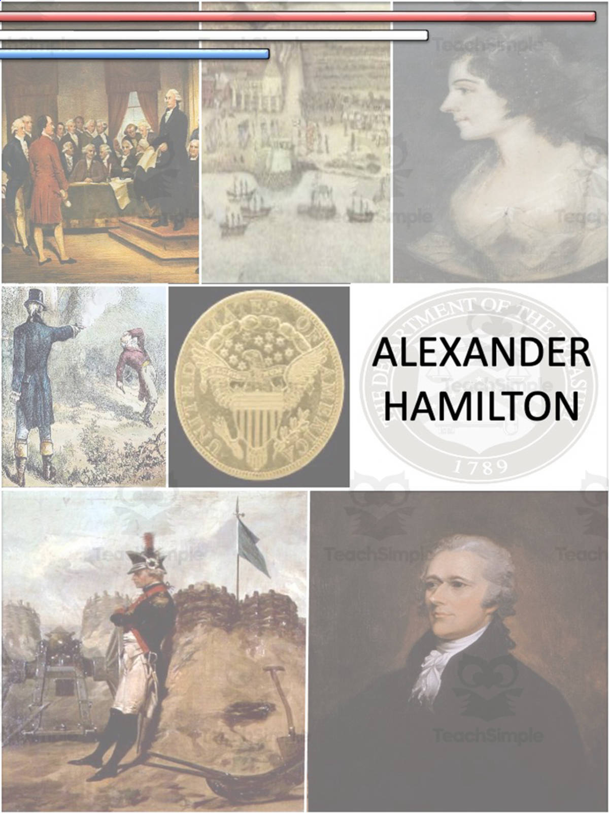 An educational teaching resource from Mr Gray History entitled Alexander Hamilton : Mini Unit downloadable at Teach Simple.