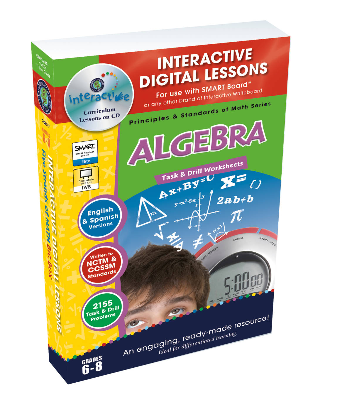 An educational teaching resource from Classroom Complete Press entitled Algebra  - Digital Lesson Plan Gr. 6-8 - FLASH-PC downloadable at Teach Simple.