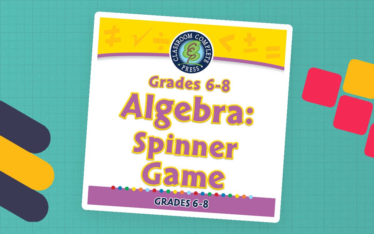 An educational teaching resource from Classroom Complete Press entitled Algebra: Spinner Game - FLASH-MAC downloadable at Teach Simple.