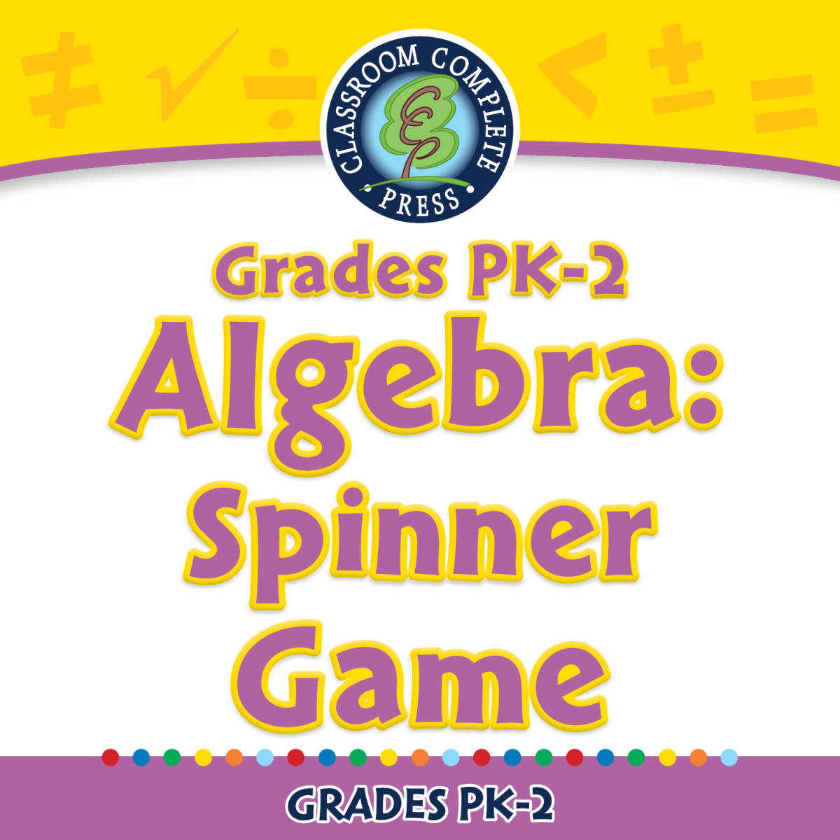 An educational teaching resource from Classroom Complete Press entitled Algebra: Spinner Game - MAC Software downloadable at Teach Simple.