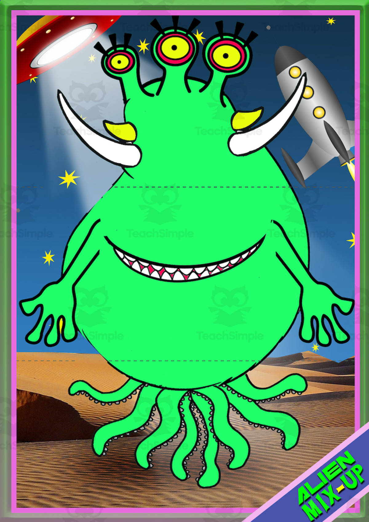 An educational teaching resource from Nathan entitled Alien Maker Activity Pack downloadable at Teach Simple.