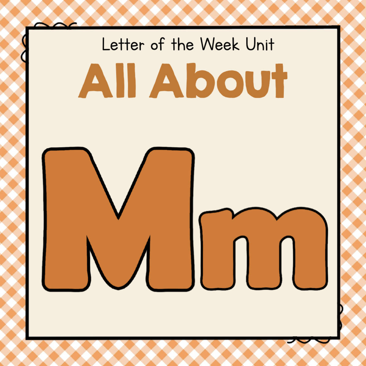 An educational teaching resource from Simply Schoolgirl entitled All About M - Letter of the Week Unit downloadable at Teach Simple.