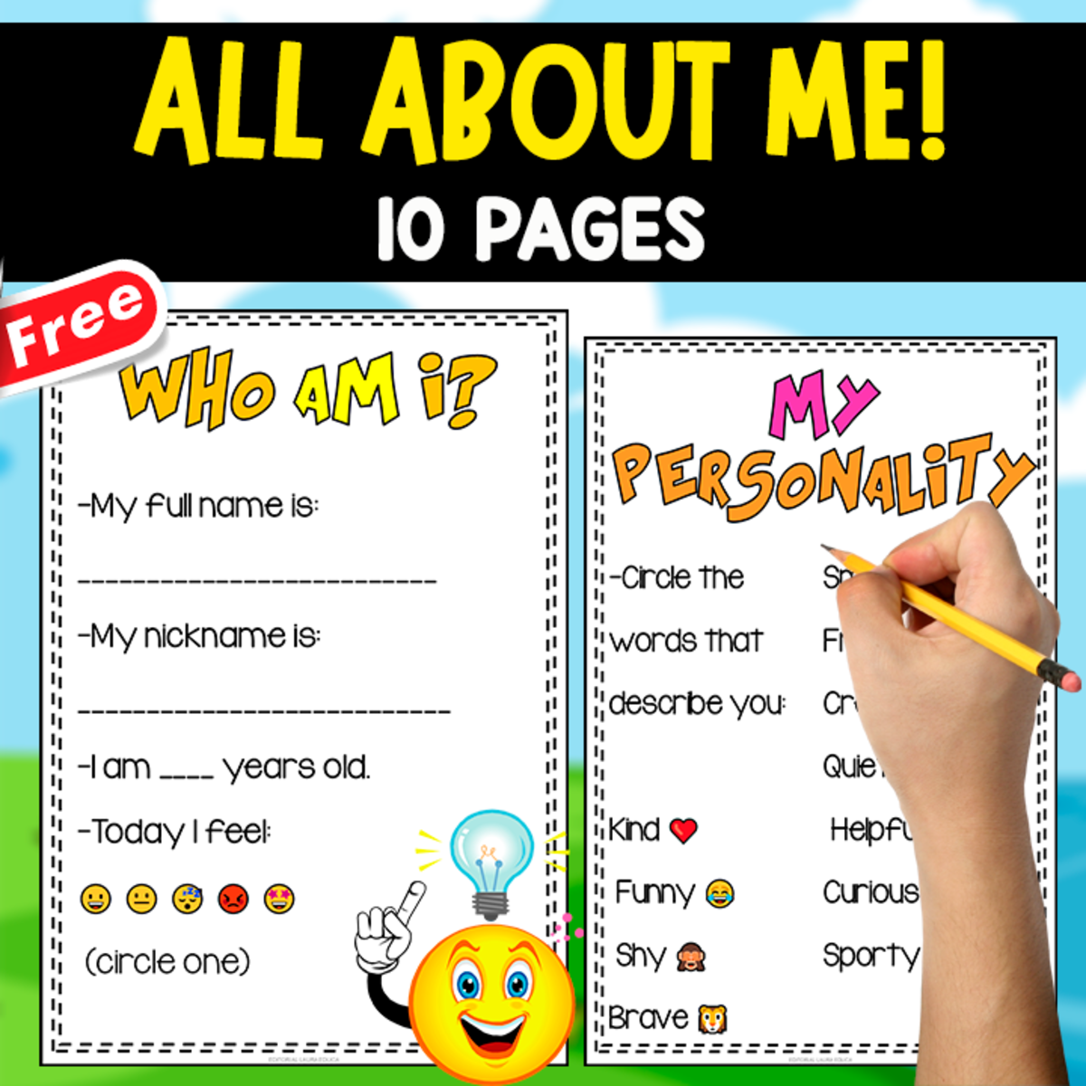 An educational teaching resource from EDITORIAL LAURA EDUCA entitled ALL ABOUT ME | 10 PAGES | ENGLISH downloadable at Teach Simple.