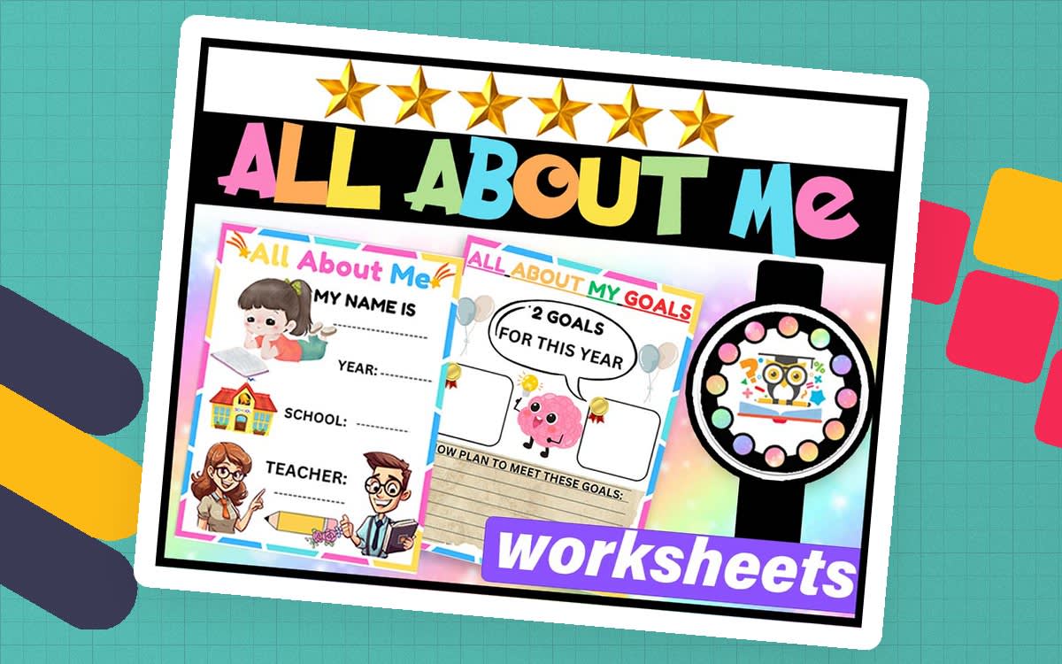 An educational teaching resource from LAMO entitled ALL ABOUT ME Poster Activity for Back to School with Writing downloadable at Teach Simple.