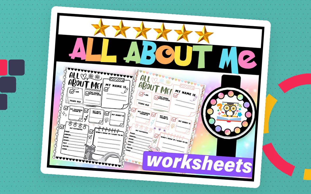 An educational teaching resource from LAMO entitled All About Me Worksheet | First Day of School All About Me downloadable at Teach Simple.
