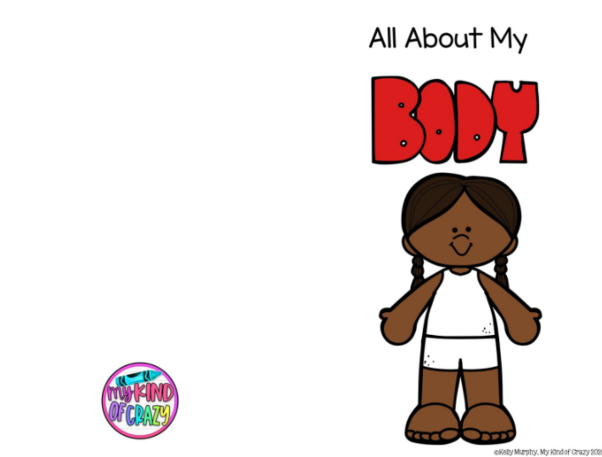 An educational teaching resource from My Kind of Crazy entitled All About My Body Printable Activity Book downloadable at Teach Simple.