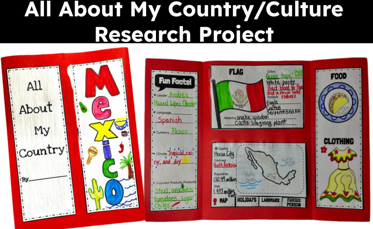 An educational teaching resource from CraftEdPrints entitled All About My Country Project downloadable at Teach Simple.