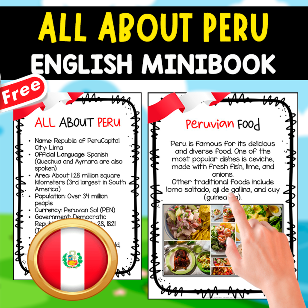 An educational teaching resource from EDITORIAL LAURA EDUCA entitled ALL ABOUT PERU | FREE MINIBOOK IN ENGLISH downloadable at Teach Simple.