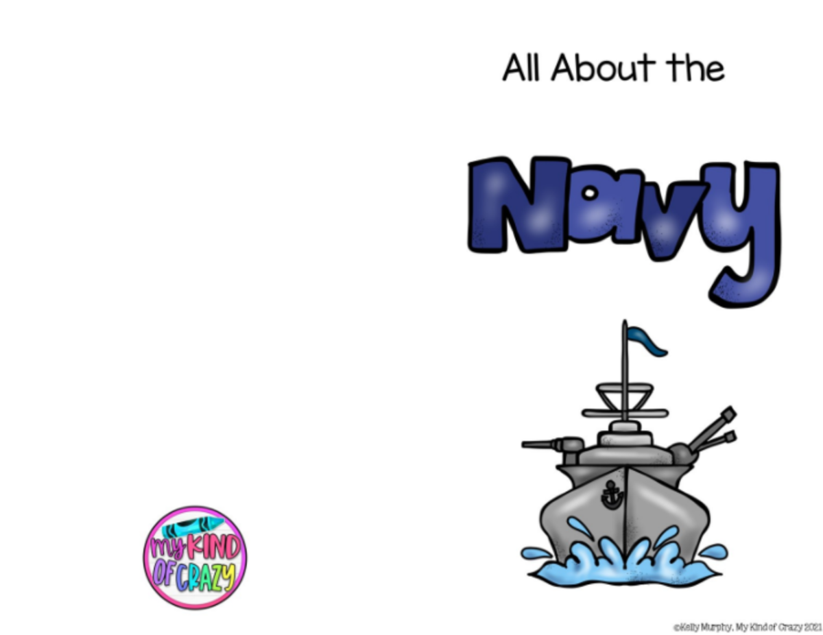 An educational teaching resource from My Kind of Crazy entitled All About the Navy Adapted Book, Printable, Color and BW, Special Ed downloadable at Teach Simple.