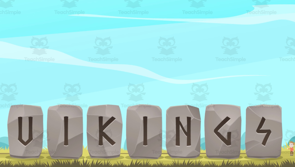 An educational teaching resource from Educational Voice entitled All About Vikings | Five Facts Video Lesson downloadable at Teach Simple.