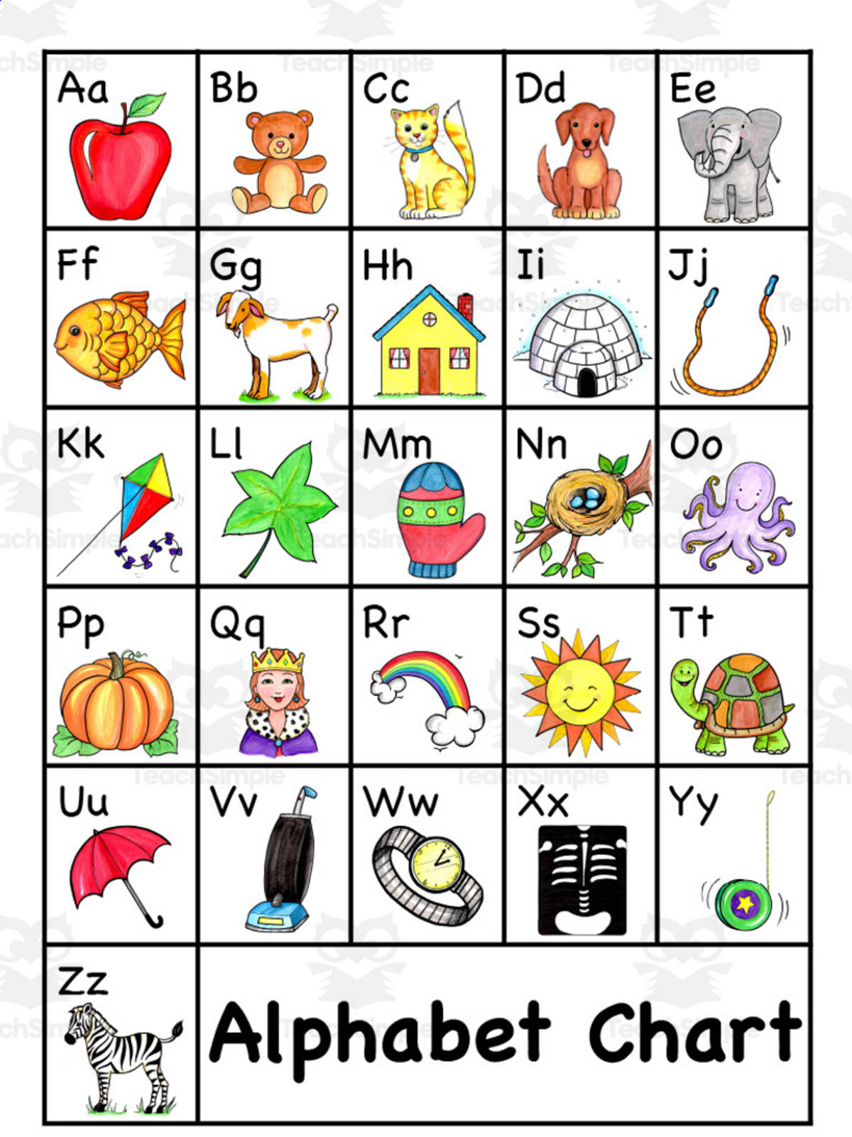 An educational teaching resource from First in Line entitled Alphabet Anchor Charts | Music QR Codes downloadable at Teach Simple.