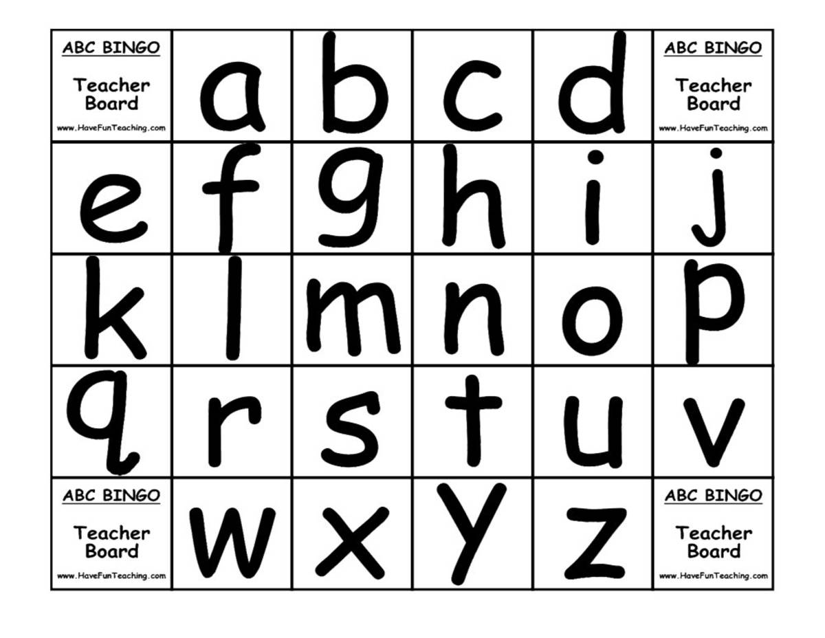 An educational teaching resource from Have Fun Teaching entitled Alphabet BINGO downloadable at Teach Simple.