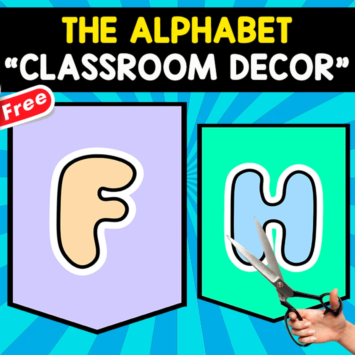 An educational teaching resource from EDITORIAL LAURA EDUCA entitled ALPHABET DECOR | FOR CUTTING downloadable at Teach Simple.
