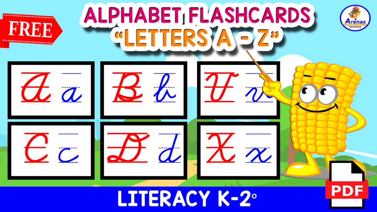 An educational teaching resource from EDITORIAL LAURA EDUCA entitled ALPHABET FLASHCARDS A to Z - ABC For Kids downloadable at Teach Simple.