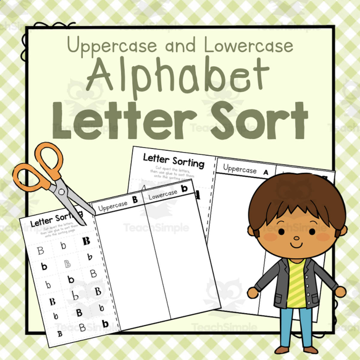 An educational teaching resource from Simply Schoolgirl entitled Alphabet Letter Sort | Letter of the Week Activity Book downloadable at Teach Simple.