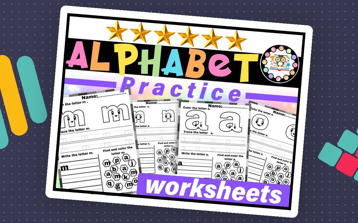 An educational teaching resource from LAMO entitled Alphabet Letters and Sounds Practice Worksheets | Alphabet Practice downloadable at Teach Simple.