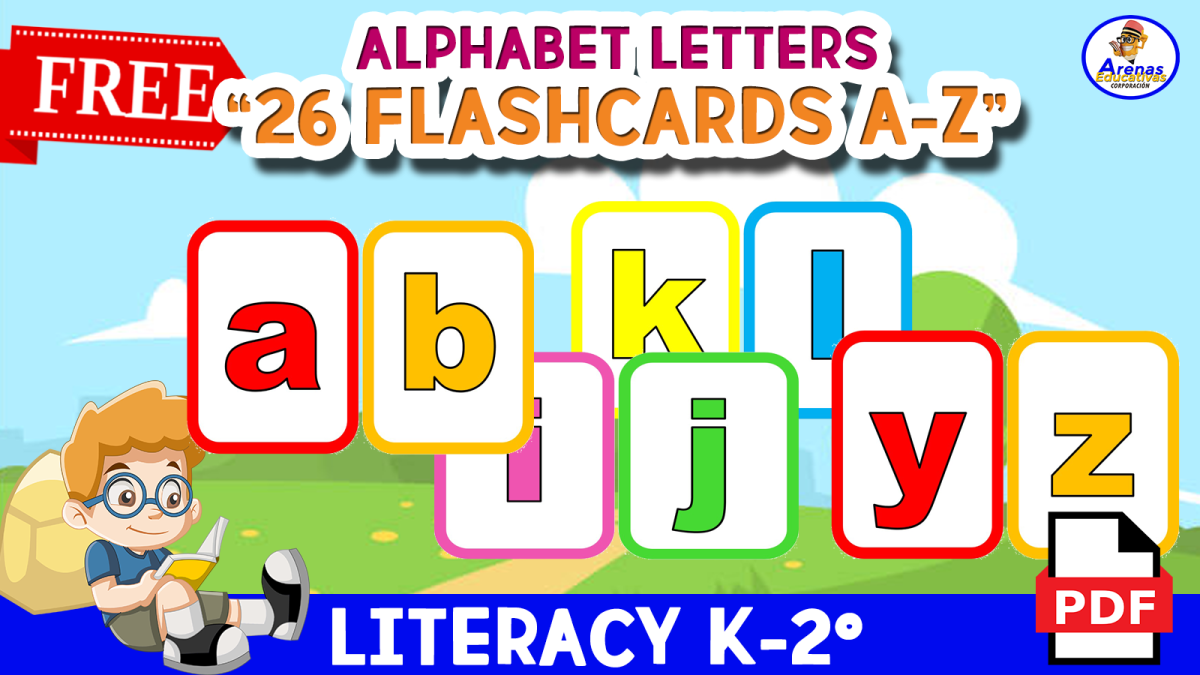 An educational teaching resource from EDITORIAL LAURA EDUCA entitled ALPHABET LETTERS LOWERCASE - 26 Flashcards downloadable at Teach Simple.