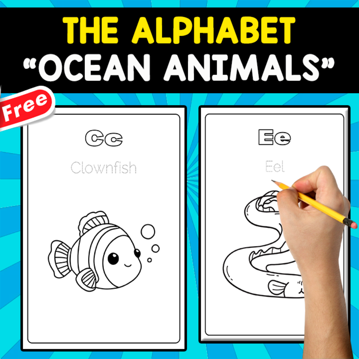 An educational teaching resource from EDITORIAL LAURA EDUCA entitled ALPHABET MINIBOOK | OCEAN ANIMALS THEMED downloadable at Teach Simple.