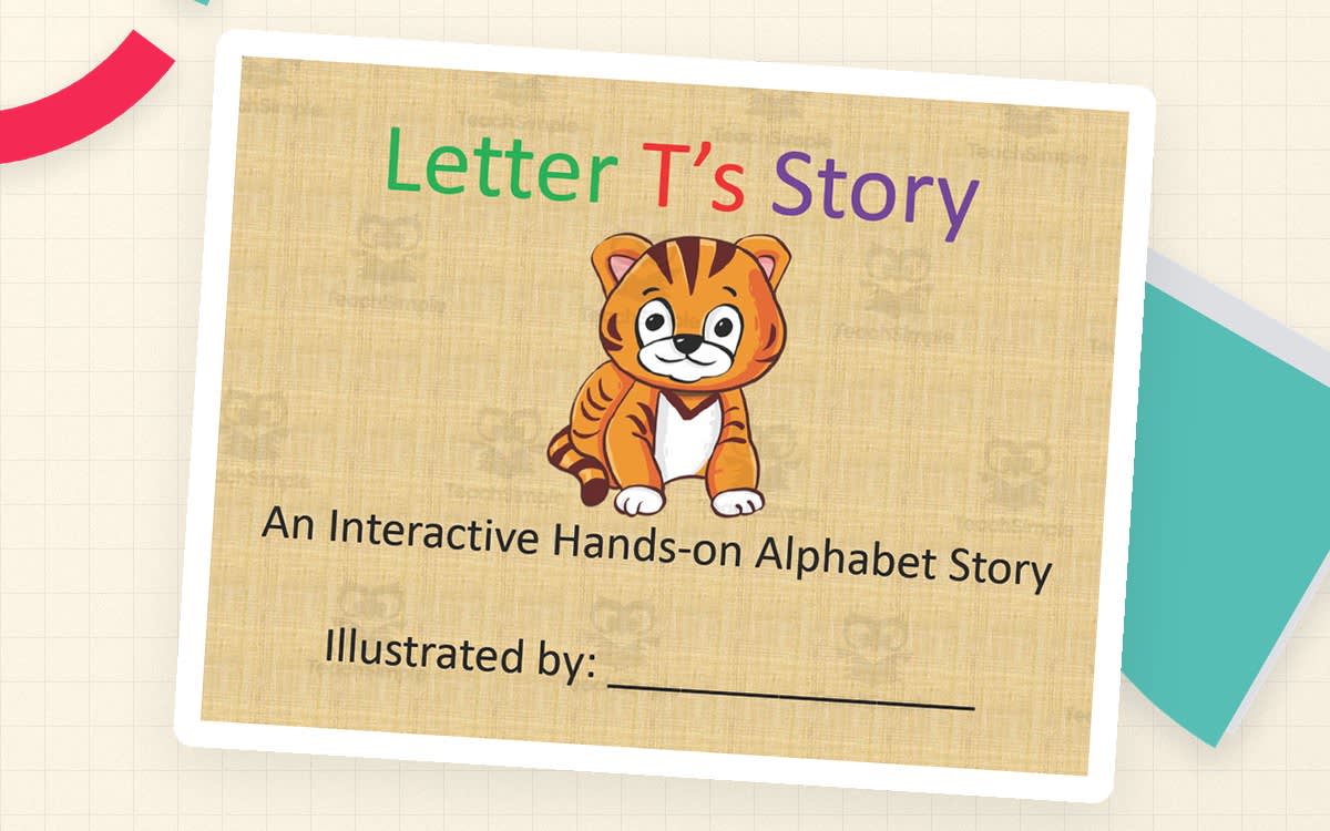 An educational teaching resource from Golden Promise entitled Alphabet Story Book | Letter T Interactive Book downloadable at Teach Simple.