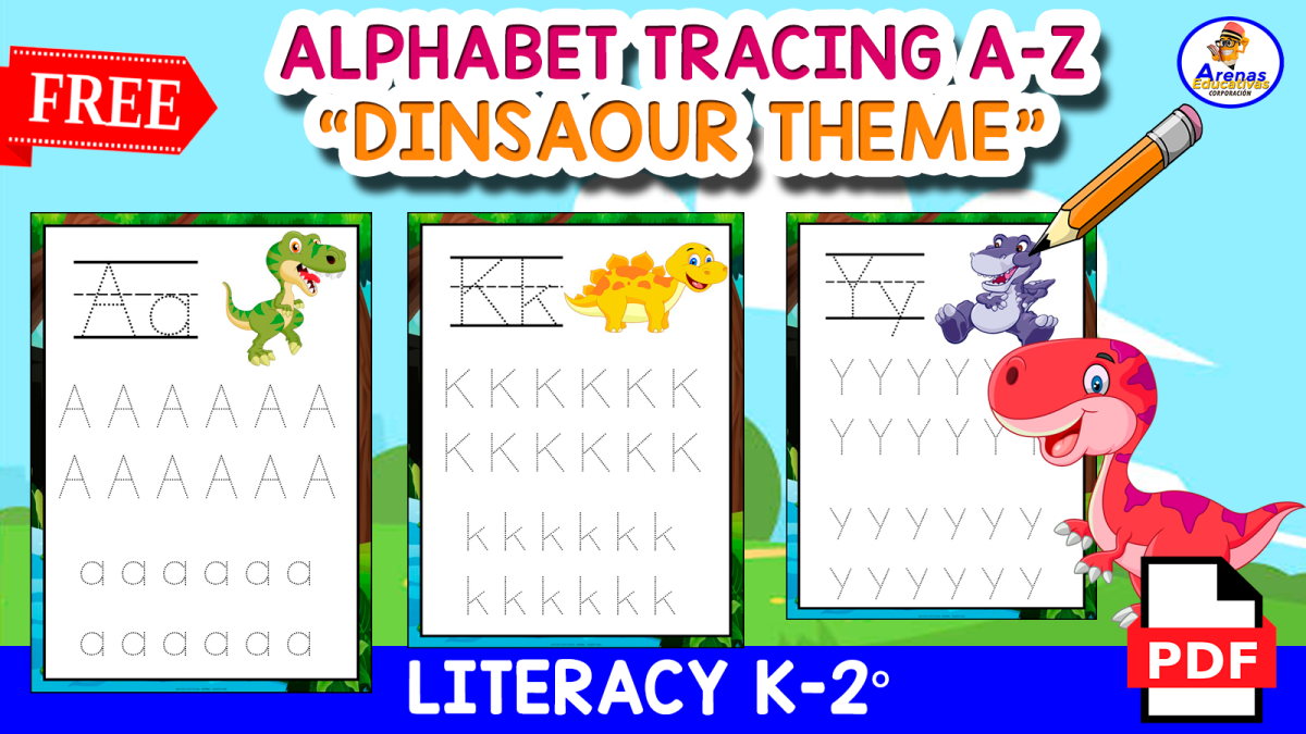 An educational teaching resource from EDITORIAL LAURA EDUCA entitled ALPHABET TRACING MINIBOOK | Dinosaur Theme downloadable at Teach Simple.