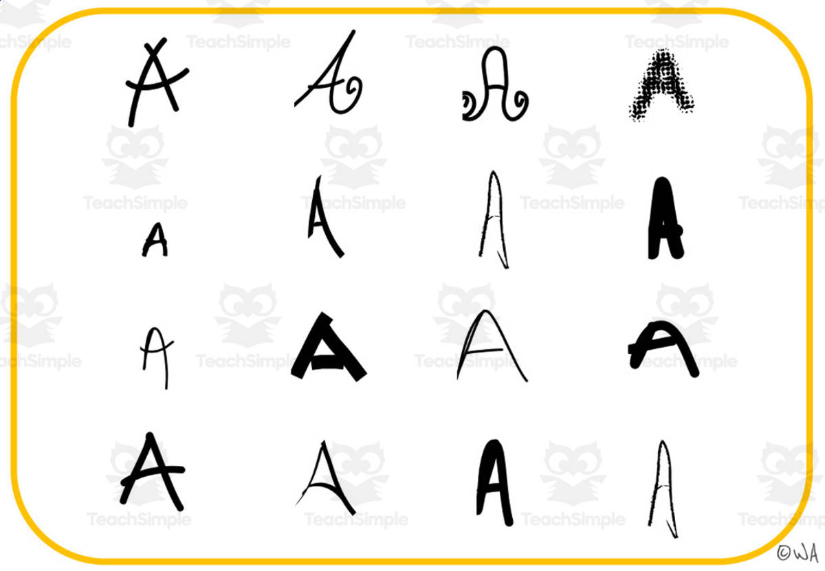 An educational teaching resource from WORDS ASIDE entitled Alphabet Visual Cards - Letter A Mat downloadable at Teach Simple.