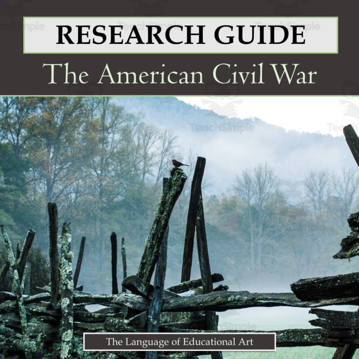 An educational teaching resource from The Language of Educational Art, LLC entitled American Civil War Essay Research Guide downloadable at Teach Simple.