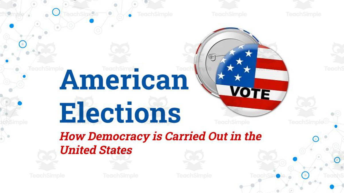An educational teaching resource from Ed Dynamic entitled American Election Slides + Guided Notes downloadable at Teach Simple.