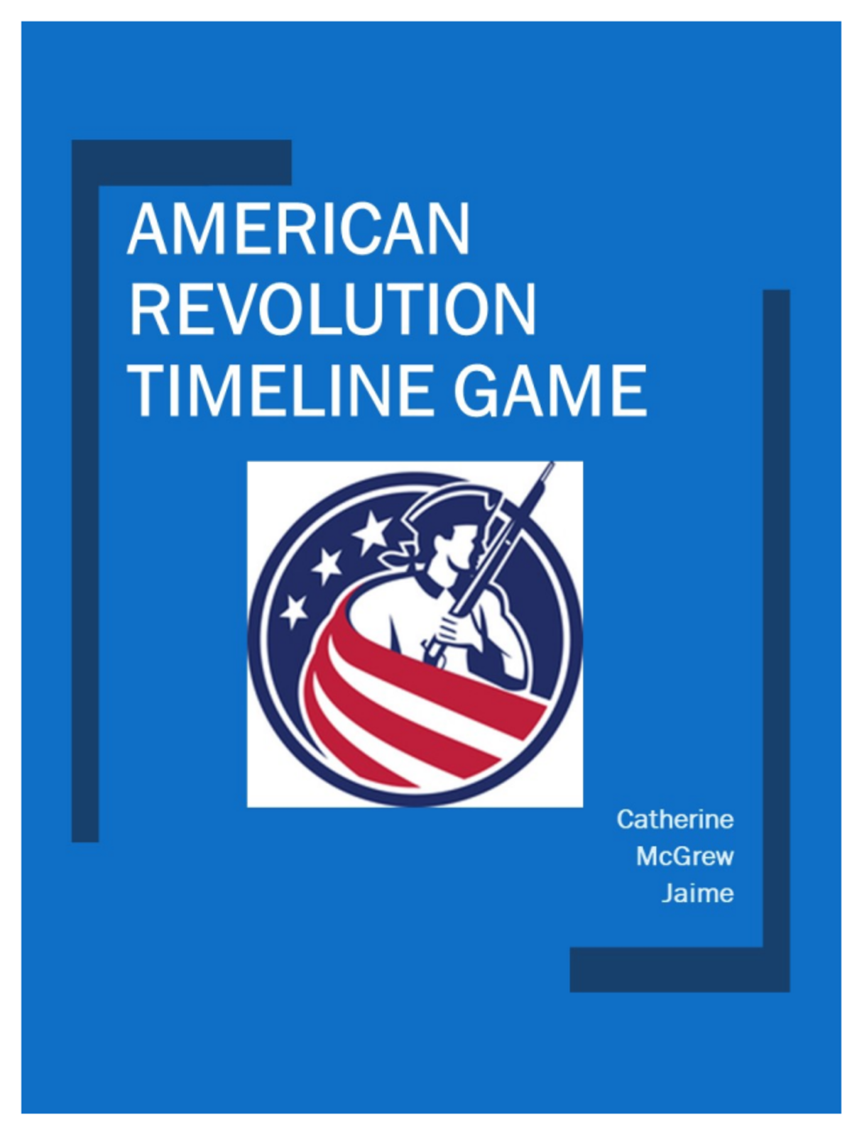 An educational teaching resource from Creative Learning Connection entitled American Revolution Time-Line Game downloadable at Teach Simple.