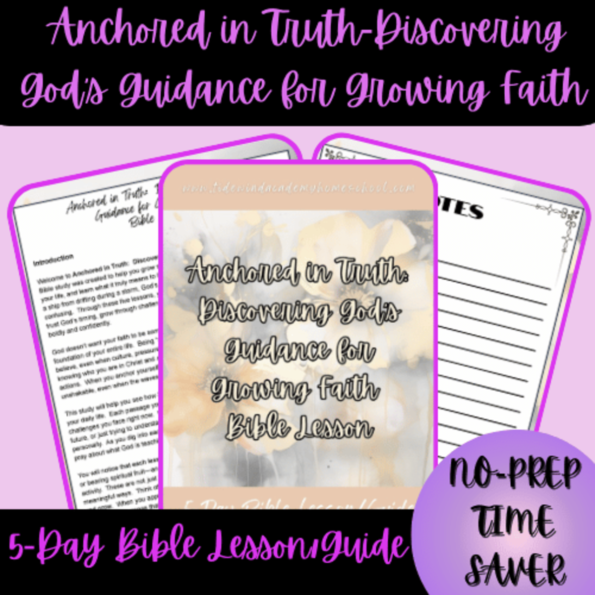 An educational teaching resource from Homeschool with Big Easy Homeschooling Mom entitled Anchored in Truth:  Discovering God's Guidance for Growing Faith downloadable at Teach Simple.