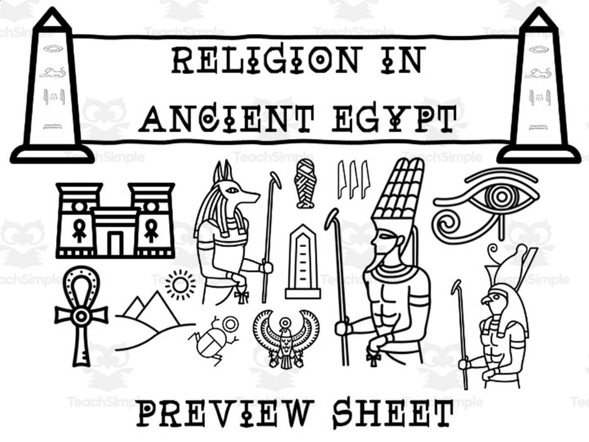 An educational teaching resource from Mr Gray History entitled Ancient Egypt - Religion downloadable at Teach Simple.