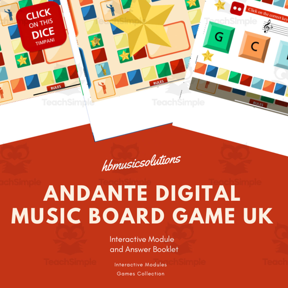 An educational teaching resource from Hbmusicsolutions's Shop entitled Andante Digital Music Board Game - UK Version downloadable at Teach Simple.