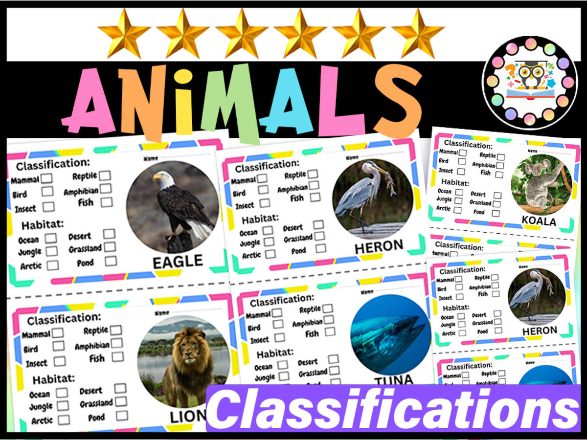 An educational teaching resource from LAMO entitled Animal Habitats Classification Mammals,Birds,Fish,Reptile & Amphibian downloadable at Teach Simple.