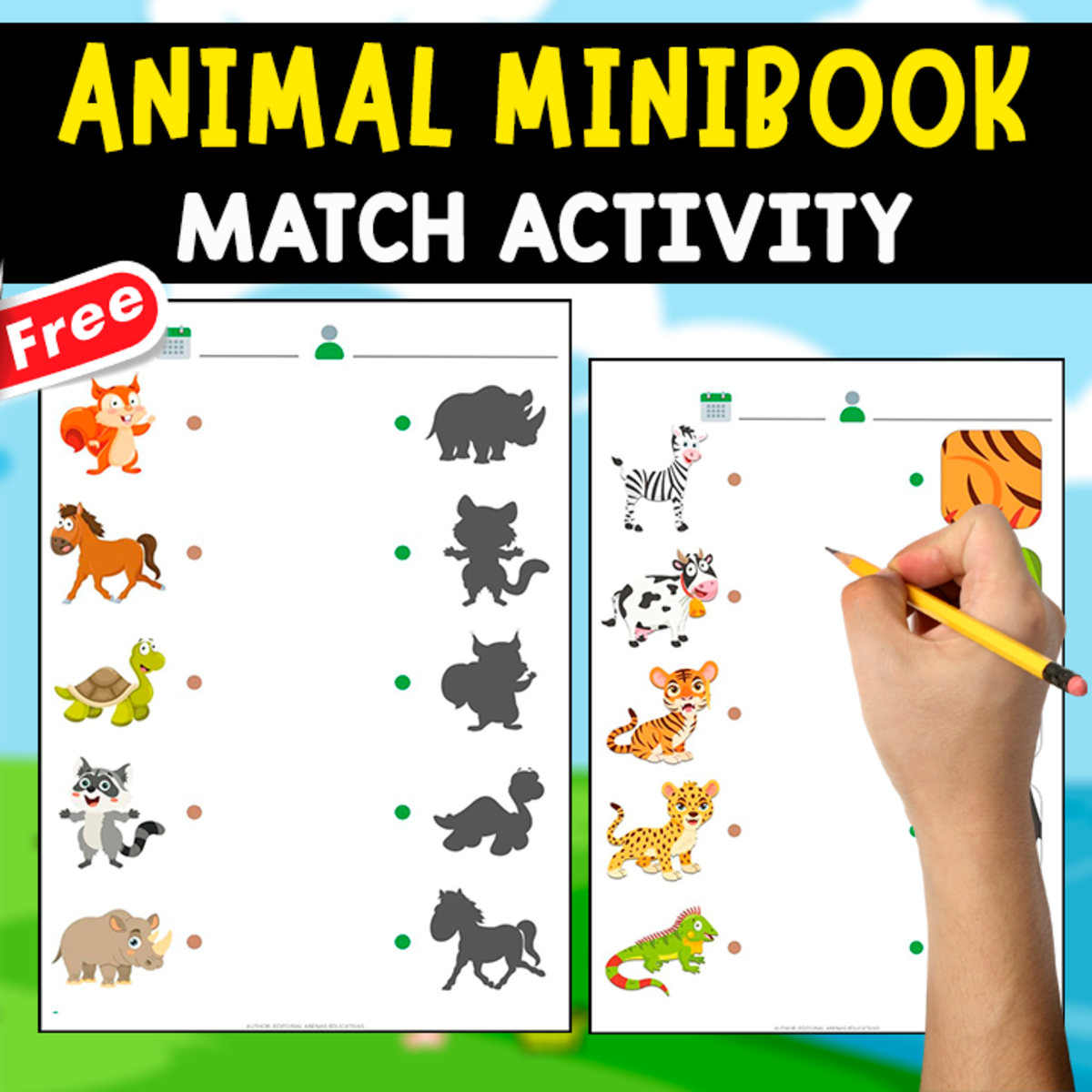 An educational teaching resource from EDITORIAL LAURA EDUCA entitled ANIMAL MINIBOOK | TRACE, COUNT AND MATCH downloadable at Teach Simple.
