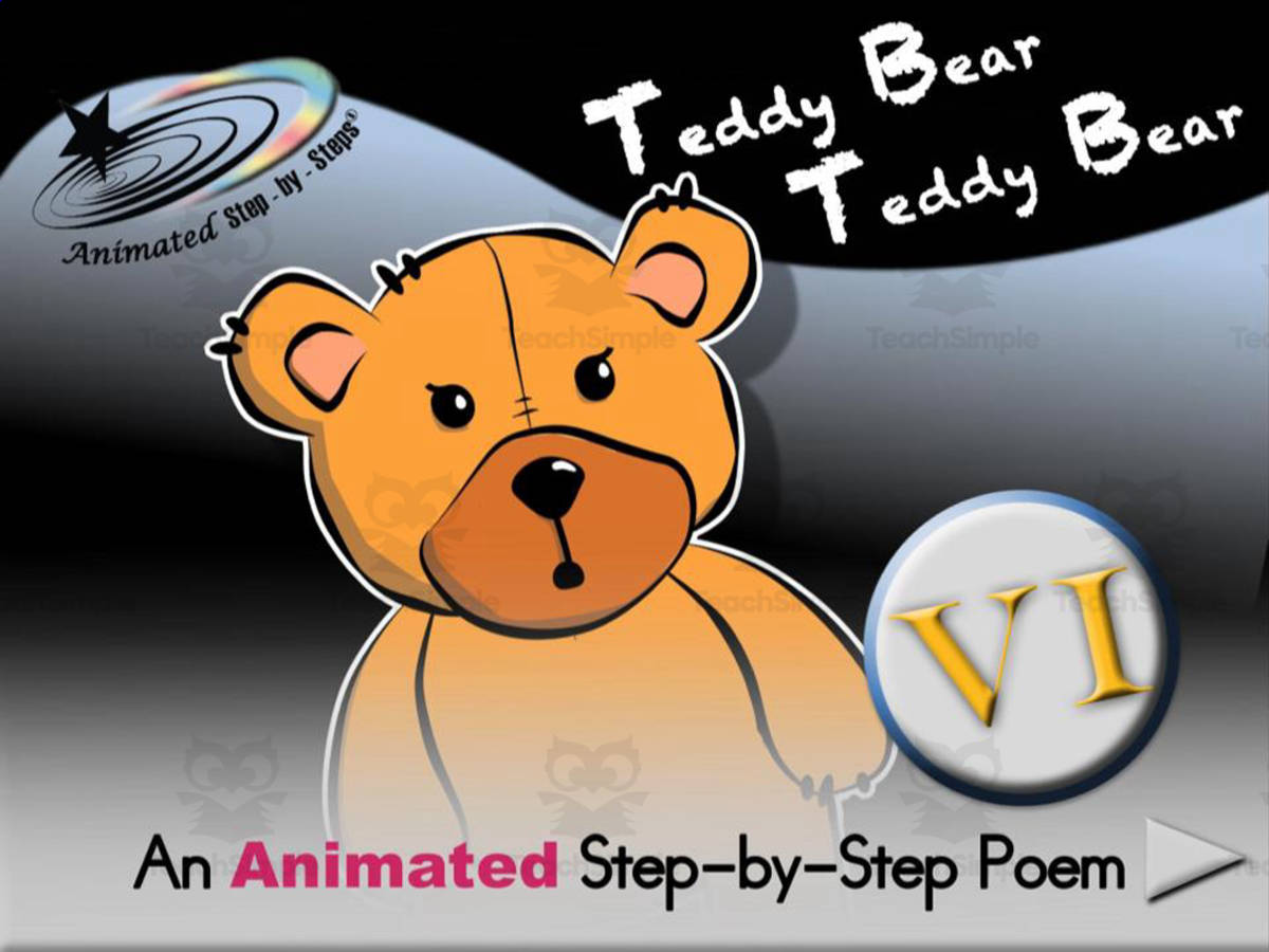 An educational teaching resource from Bloom Resources entitled Animated Poem: Teddy Bear, Teddy Bear VI downloadable at Teach Simple.