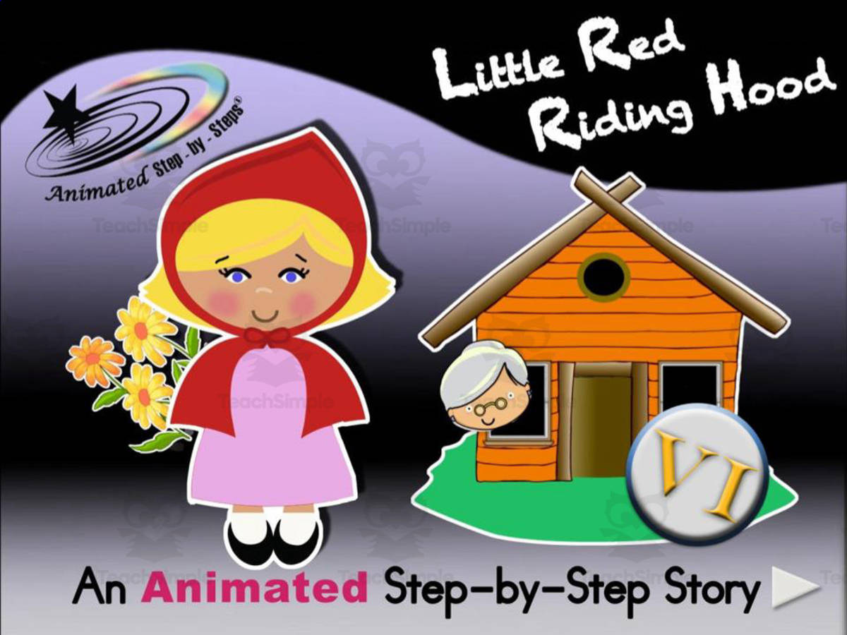 An educational teaching resource from Bloom Resources entitled Animated Story: Little Red Riding Hood VI downloadable at Teach Simple.