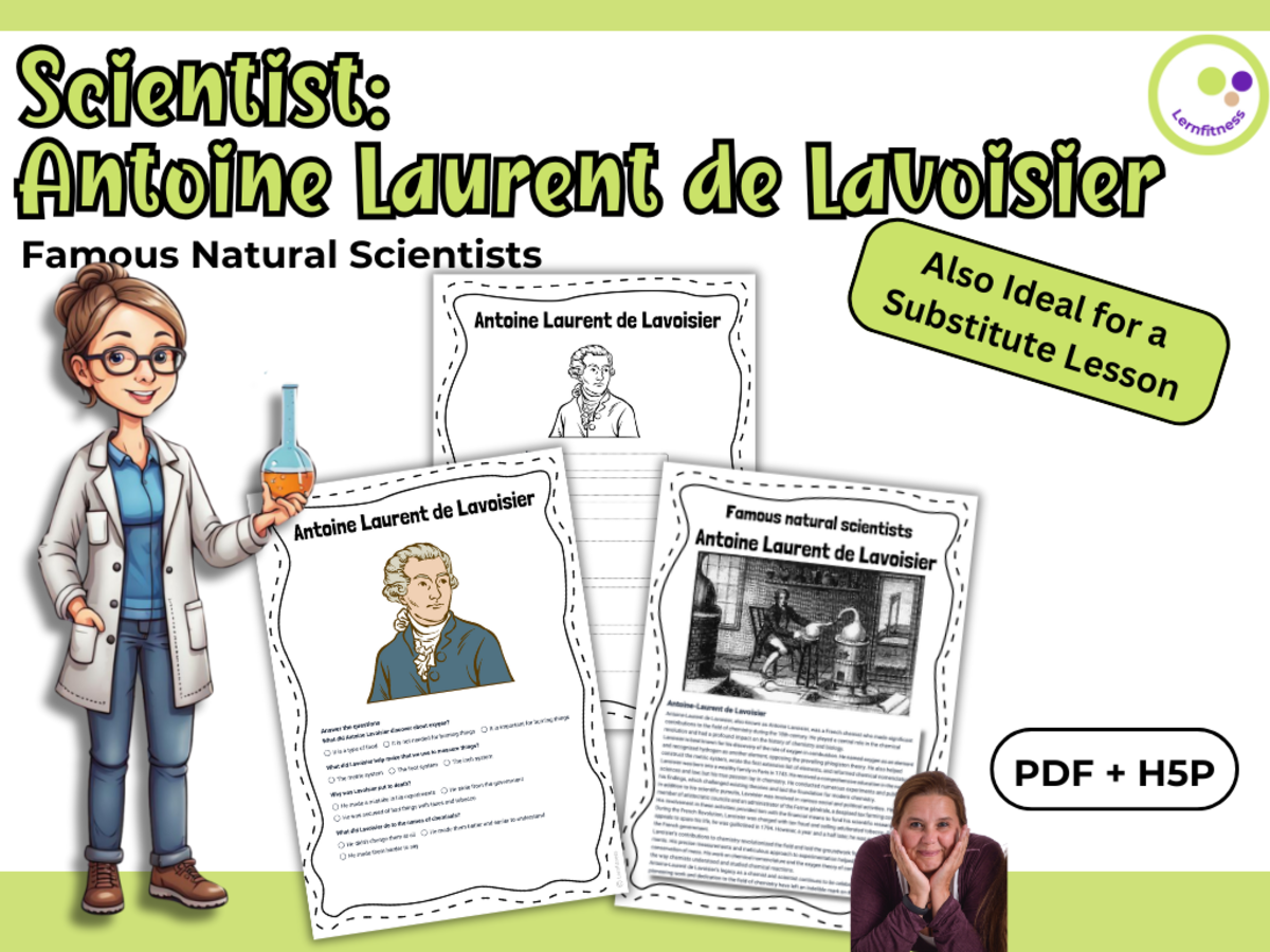 An educational teaching resource from Lernfitness entitled Antoine Laurent de Lavoisier – Exploring the Father of Modern Chemistr downloadable at Teach Simple.