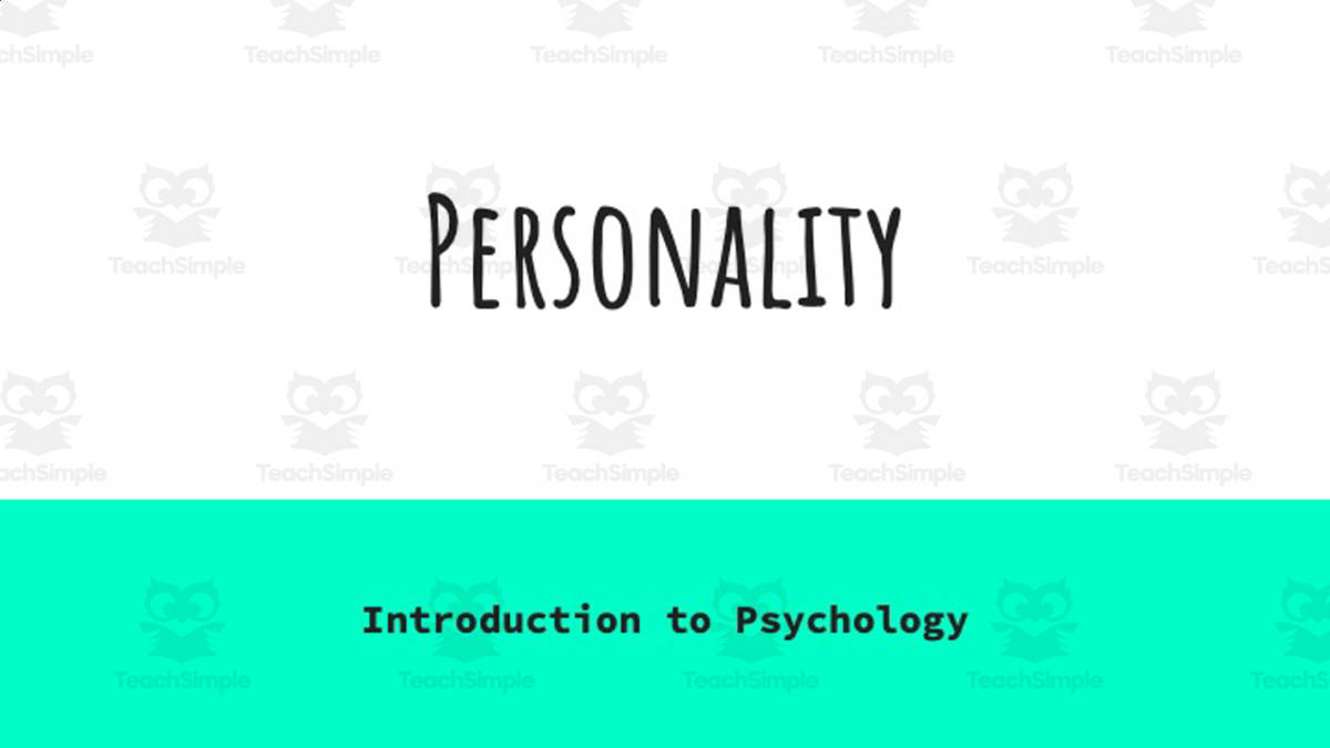 An educational teaching resource from Skinner's Box entitled AP Psychology: Personality Lecture Slides. downloadable at Teach Simple.
