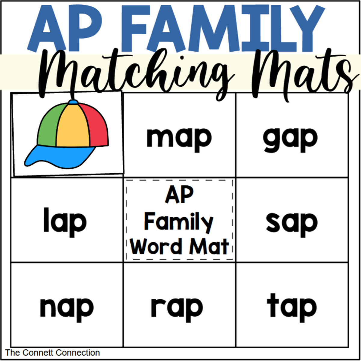 An educational teaching resource from The Connett Connection entitled AP Words Matching Mats downloadable at Teach Simple.
