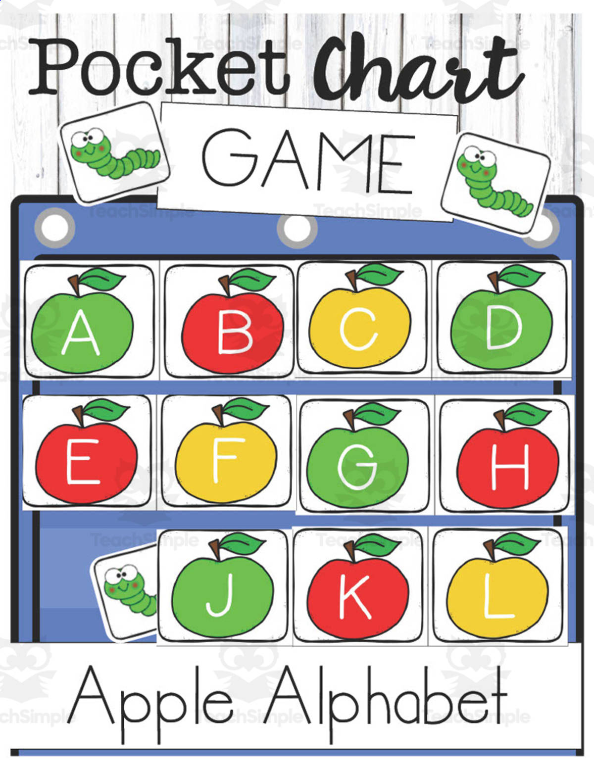 An educational teaching resource from The Proactive Classroom entitled Apple Alphabet Hunt Game downloadable at Teach Simple.