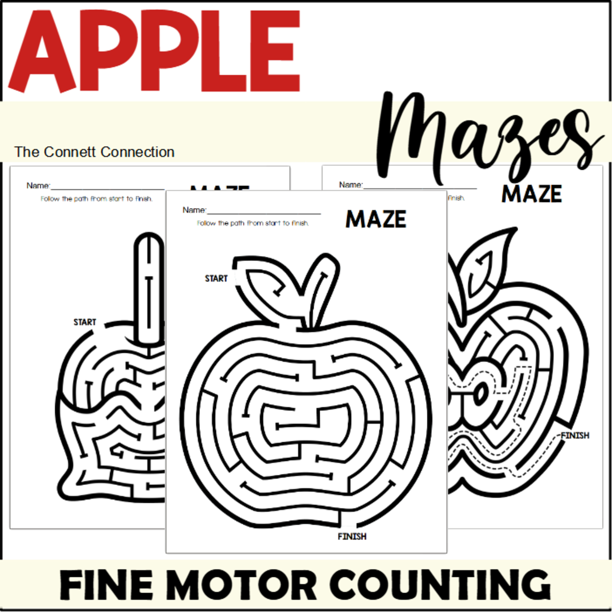 Apple Maze Printables preview