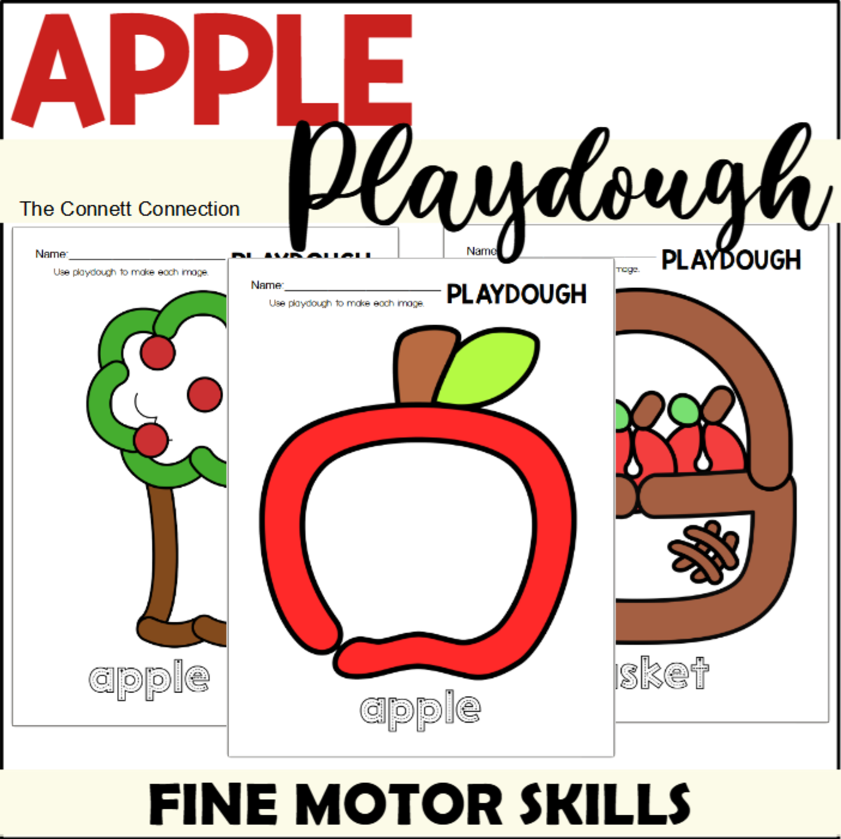 Apple Playdough Mats preview