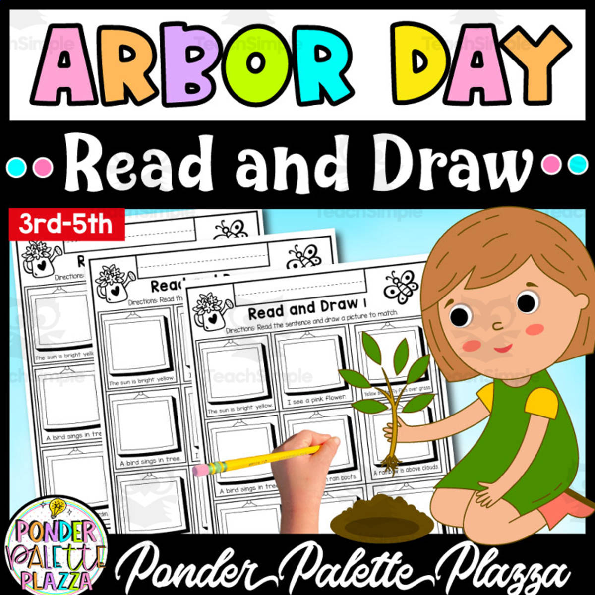 An educational teaching resource from Ponder Palette Plazza entitled Arbor Day Read and Draw - No Prep downloadable at Teach Simple.