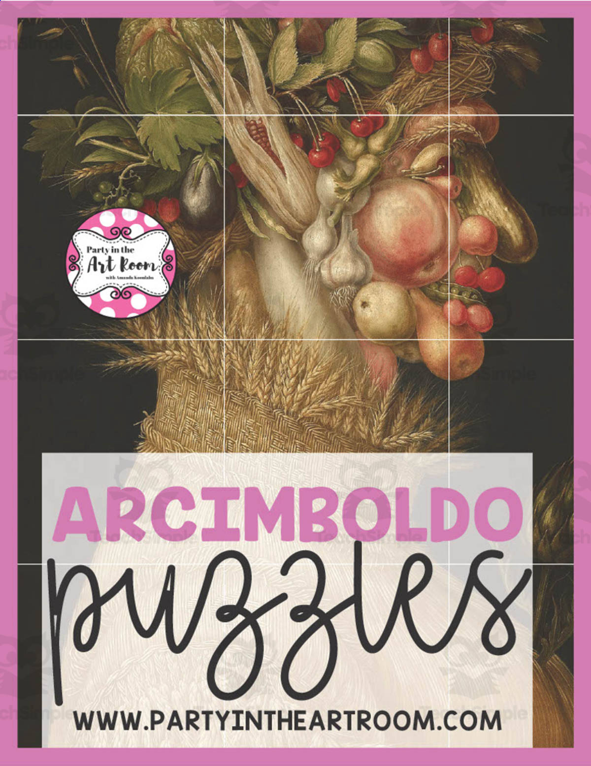 An educational teaching resource from Party in the Art Room - Arts & Crafts for Kids | Arts Integration entitled Arcimboldo Puzzles downloadable at Teach Simple.