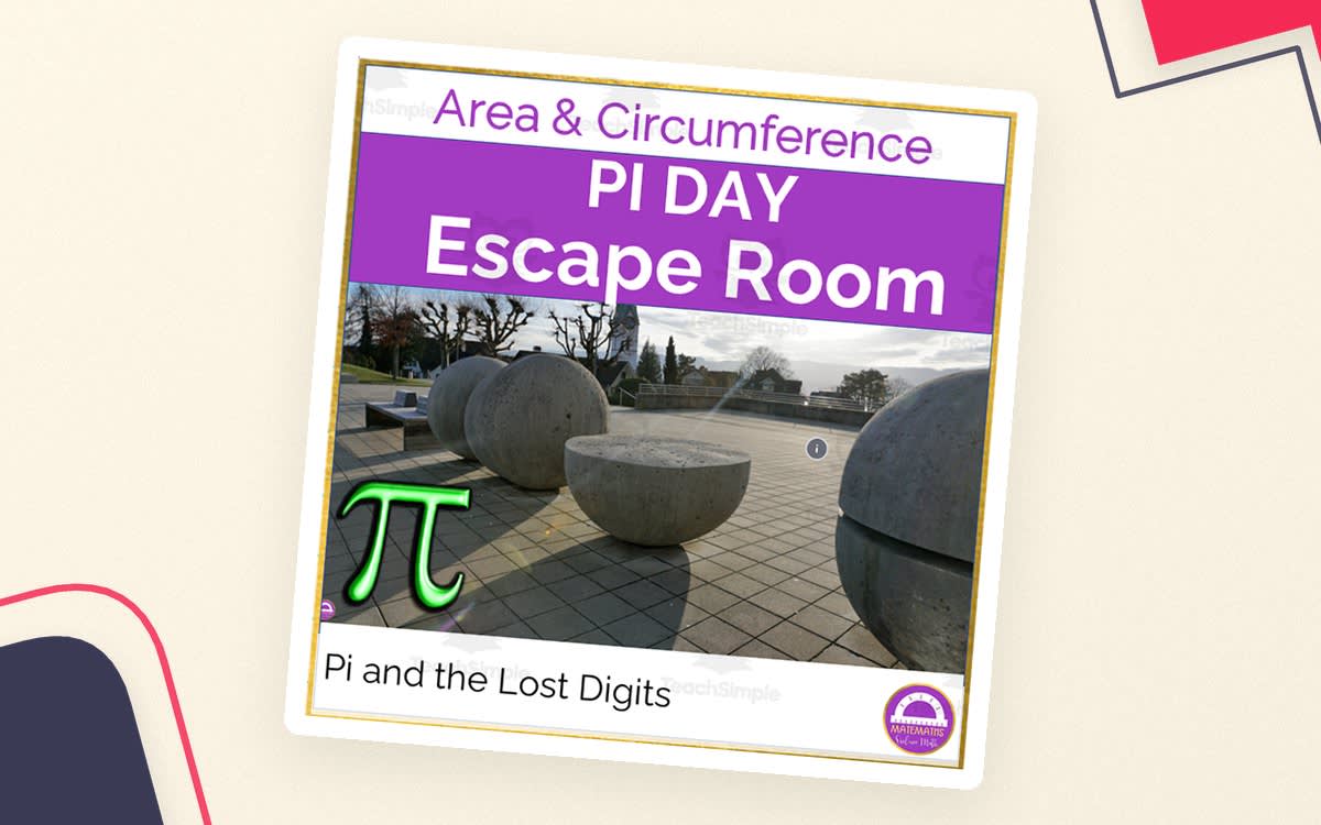 An educational teaching resource from Matemaths entitled Area and Circumference of Circles | Digital Escape Room downloadable at Teach Simple.